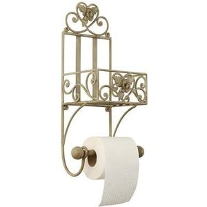 Clayre & Eef WC Rol houder 20x15x43 cm Beige Ijzer Toiletrolhouder