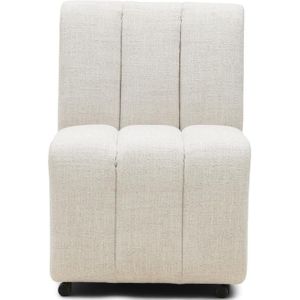 Rivièra Maison - Eetstoel Dazzle, A91 - Antiek Wit, Polyester en Beukenhout, 61x73x87 cm