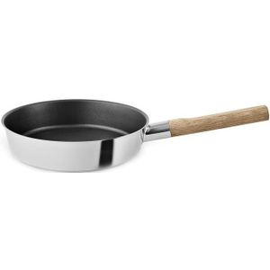 Eva Solo - Nordic Kitchen Stainless Steel Slip-Let Non-Stick Koekenpan Ø 24 cm - Roestvast Staal - Zilver