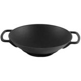 Gietijzeren wok mat zwart, 35cm - Surel