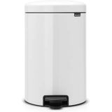 Brabantia NewIcon Prullenbak - 20 liter - White - met Metalen binnenemmer