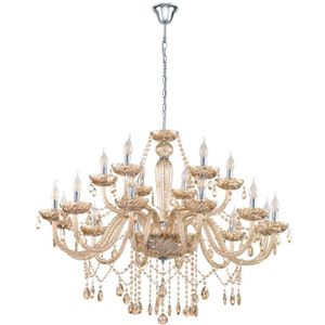 EGLO Basilano Hanglamp - E14 - Ø 100 cm - Chroom|Cognac