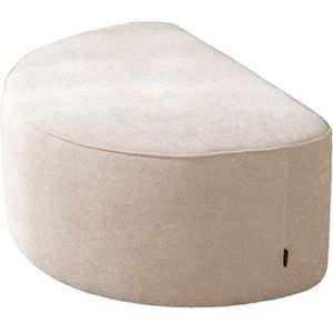 Bronx71® Hocker Lune halve maan chenille beige