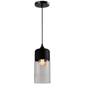 QUVIO Hanglamp langwerpig glas zwart - QUV5104L-BLACK