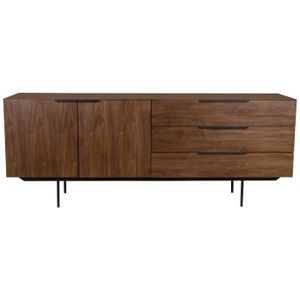 Zuiver - Travis - Dressoir - Walnootbruin - Hout - 3 Lades en 2 Deurtjes