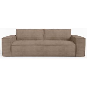 Express slaapbank dunlopillo corduroy taupe 160cm