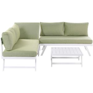 Beliani - COCCORINO - Loungeset voor 5 - Groen - Aluminium