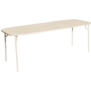 Petite Friture Week-end tuintafel 220x85 met dicht blad Ivory