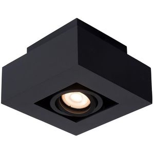 Lucide XIRAX Plafondspot LED Dim to warm GU10 1x5W 2200K/3000K Zwart