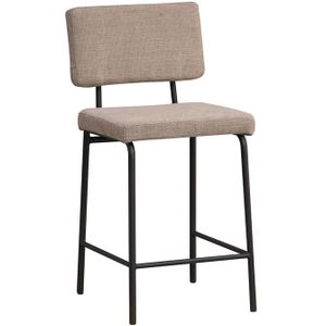 Bronx71 Scandinavische barkruk Espen taupe gerecyclede stof 64-77 cm -