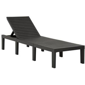 vidaXL Ligbed Antraciet