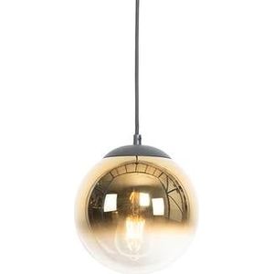 QAZQA Pallon - Art Deco Hanglamp - 1 Lichts - 20 cm - Goud - Woonkamer - Slaapkamer - Keuken