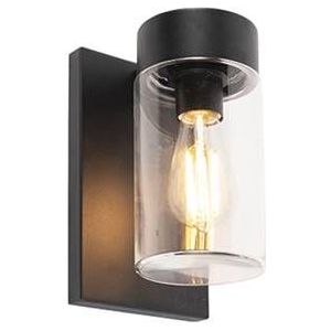 QAZQA Moderne buitenwandlamp RVS zwart IP44 - Jarra