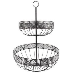 Orange85 Fruitschaal - Zwart - Etagere - Fruitmand - 2 Lagen