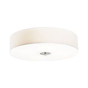 QAZQA Drum Jute - Moderne Plafondlamp met Kap - 4 Lichts - Ø 500 Mm - Wit