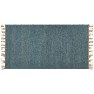 LUNIA - Jute Vloerkleed - Blauw - 80 X 150 cm - Jute