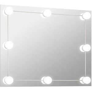 VidaXL-Wandspiegel-zonder-lijst-met-LED-lampen-rechthoekig-glas