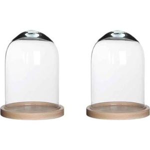 Mica Decorations Hella Stolp - H23 x Ø17 cm - Glas - Set van 2