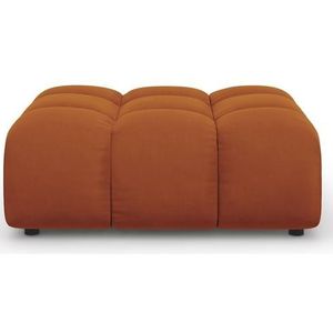 Cosmopolitan Design - Hocker - Terra Cotta - Fluweel - Dennenhouten Frame