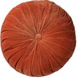 Dutch Decor Sierkussen rond Ø 40 cm velvet - KAJA - Potters Clay terra