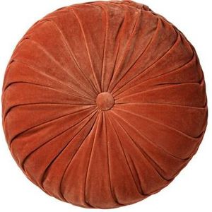 Dutch Decor Sierkussen rond Ø 40 cm velvet - KAJA - Potters Clay terra