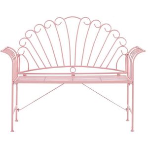 Beliani - CAVINIA - Tuinbank - Roze - Metaal