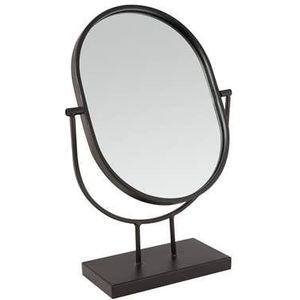 vtwonen Ovale Spiegel - Tafelspiegel - Zwart - 20x31cm