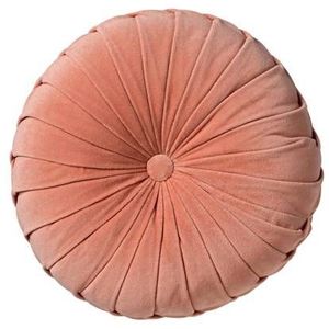 Dutch Decor Sierkussen rond Ø 40 cm velvet - KAJA - Muted Clay - roze