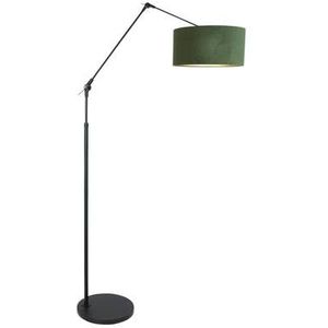 Steinhauer Prestige Chic vloerlamp met groene velvet kap