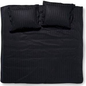 Damai Linea - Dekbedovertrek - 260x200/220 cm - Extra breed - Zwart