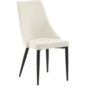 Leone eetkamerstoel fluweel beige.