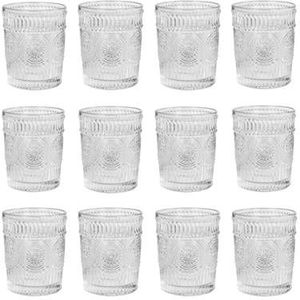 Krumble Waterglas vintage - 260 ml - Set van 12