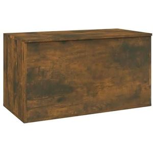 vidaXL Opbergkist Gerookt eiken 84 x 42 x 46 cm