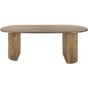 Hoyz Collection - Eetkamertafel 215cm Wave - Massief Mango Zandkleur