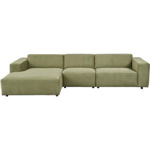 by fonQ Nova Chaise Longue Links - Rib - Groen