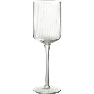 J-Line Ralp wijnglas - glas - transparant - 6 stuks - woonaccessoires