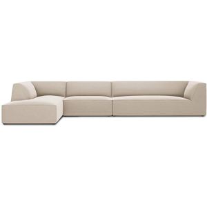 Windsor & Co Sao Hoekbank met Chaise Longue Links - 5-zits - Velvet - Beige