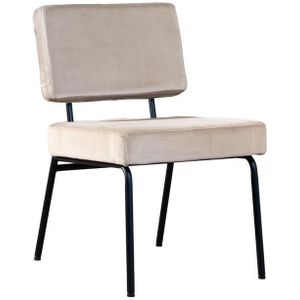 Bronx71 Velvet eetkamerstoel Espen taupe