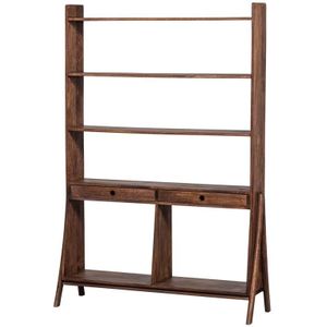 WOOOD Sivian Open Kast - Mangohout - Walnoot - 181x126x42