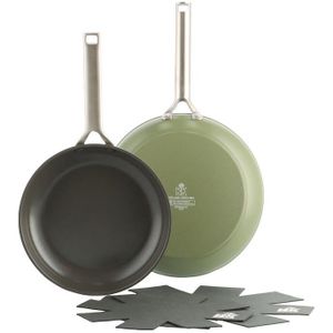 BK Sublime Koekenpannenset Ø 24 cm + Ø 28 cm - Olijfgroen