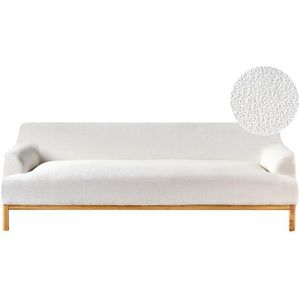 Beliani - SOSJO - Driezitsbank - Wit - Bouclé