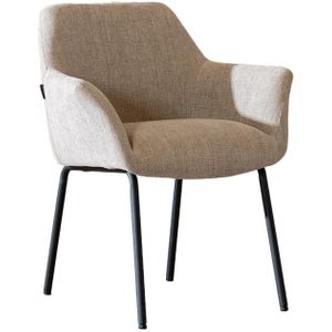 Bronx71 Scandinavische eetkamerstoel Sten gerecyclede stof taupe