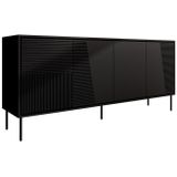 Meubella Dressoir Blanes - Mat zwart - 200 cm