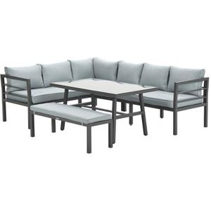 Garden Impressions Blakes lounge dining set 4-delig - mint grijs
