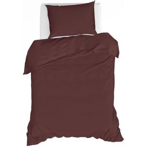 by fonQ Fresh Dekbedovertrek 140 x 200/220 cm - Aubergine