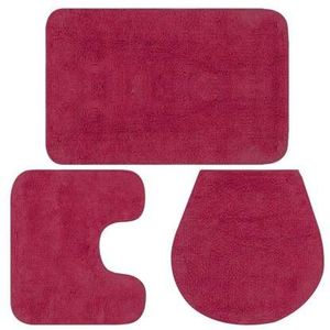 VidaXL-Badmattenset-stof-fuchsia-3-delig