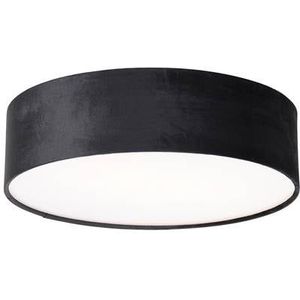 QAZQA Drum - Moderne Plafondlamp - 2 Lichts - Ø 40 cm - Zwart Goud