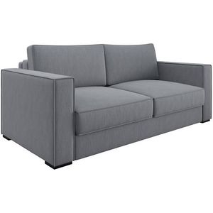 Slaapbank met matras van geweven stof, lichtgrijs 160cm