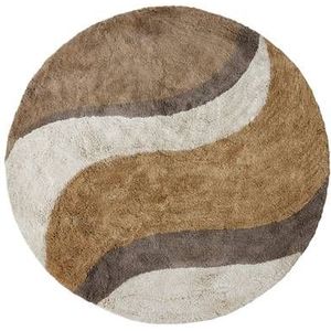 HKliving Natural Waves Badmat - Ø 120 cm