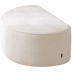 Bronx71® Hocker Lune halve maan chenille off white